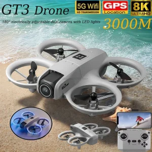 gt3 mini drone 5g 8k gps professional hd aerial photography dynamic lighting remote control aircraft optical flow quadcopter toy